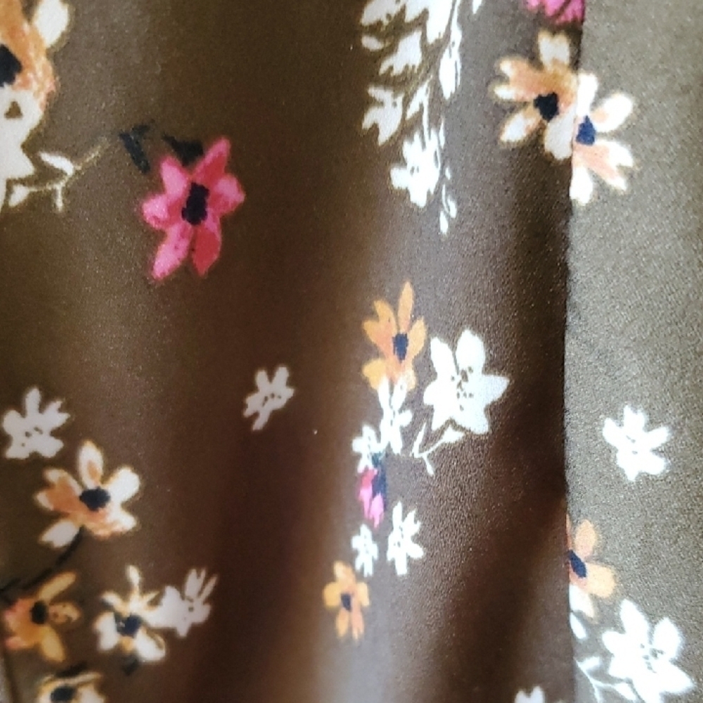 Saltwater Luxe Floral brownish olive  Women's duster - Picture 3 of 9